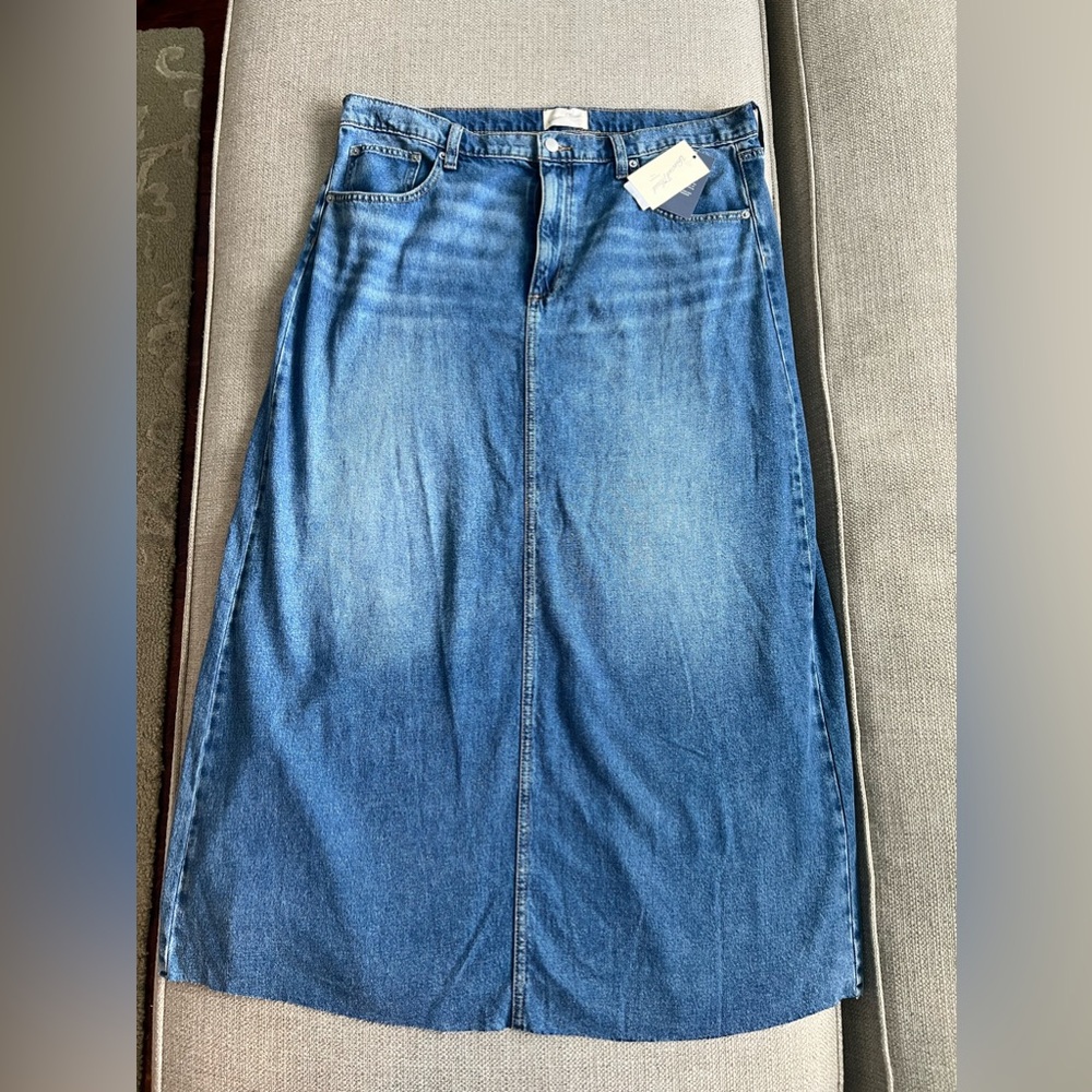 NWT Universal Thread High Waist Denim Maxi Skirt - Picture 4 of 7